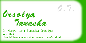 orsolya tamaska business card